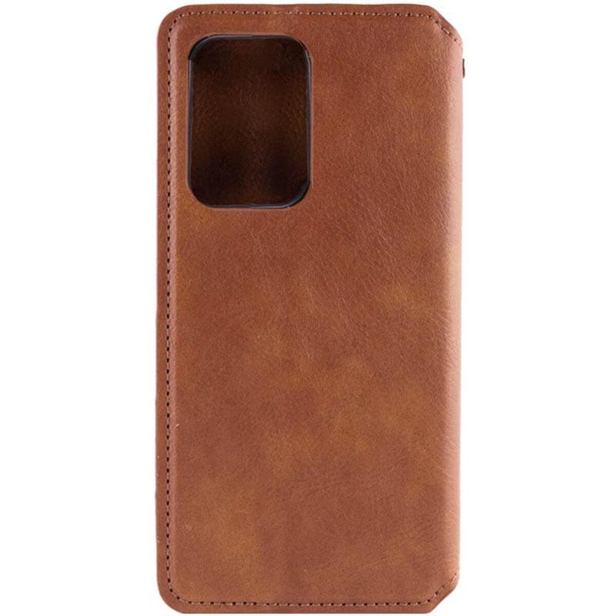 Противоударный Чехол-книжка Rubic Leather для смартфона Xiaomi Redmi 13C 4G/POCO С65 Brown - фото 3 Противоударный Чехол-книжка Rubic Leather для смартфона Xiaomi Redmi 13C 4G/POCO С65 Brown - фото 3