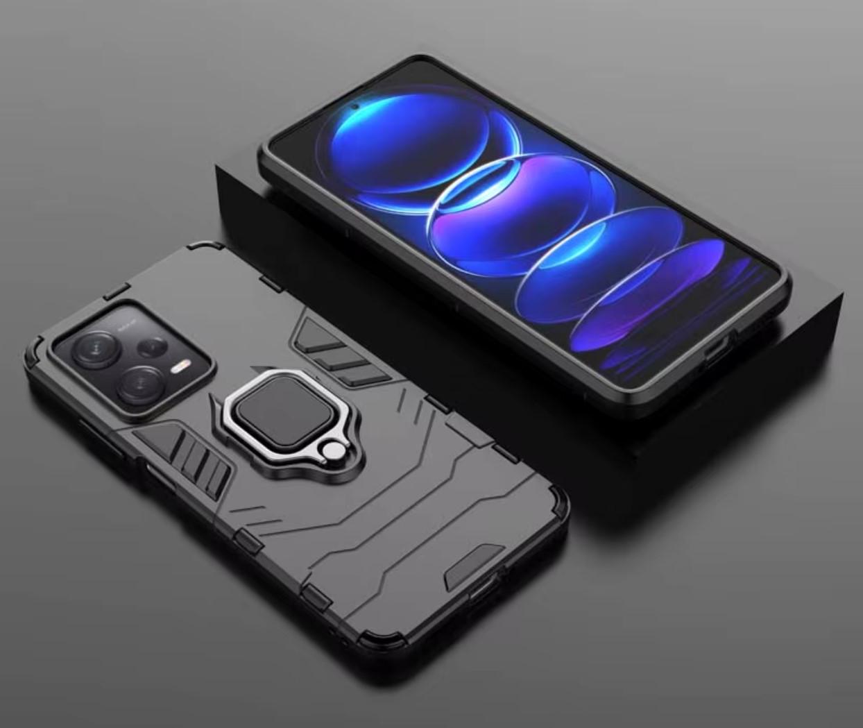 Чехол бампер Primolux Ring Armor для Xiaomi Redmi Note 12 5G - Black - фото 3