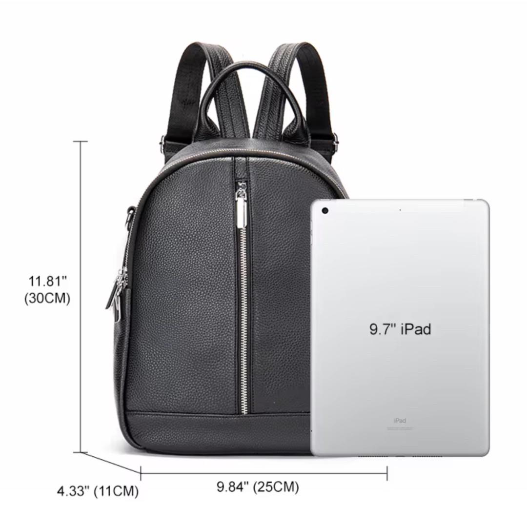 Рюкзак жіночий Lorian з натуральної шкіри і вертикальним карманом Чорний (LR 25BG8126-black) - фото 6 Рюкзак жіночий Lorian з натуральної шкіри і вертикальним карманом Чорний (LR 25BG8126-black) - фото 6