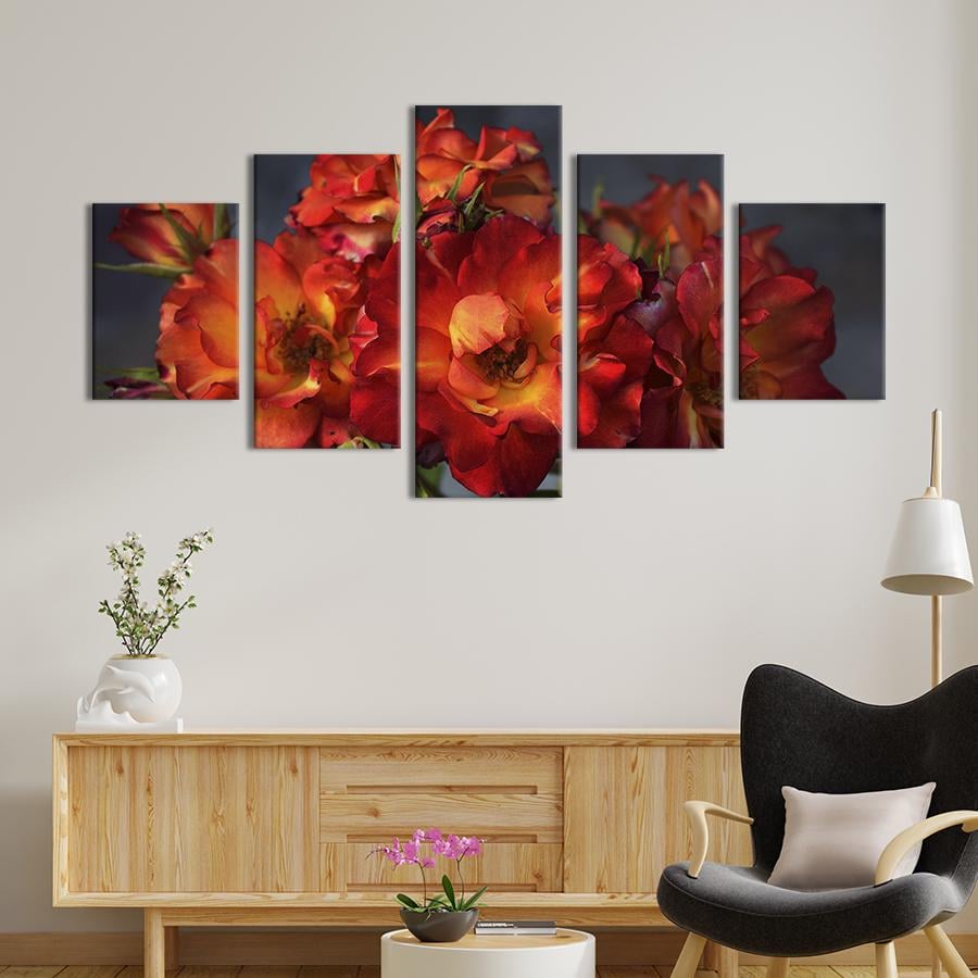 Картина на холсте Красивые цветы бегонии 162x80 см (838-52)