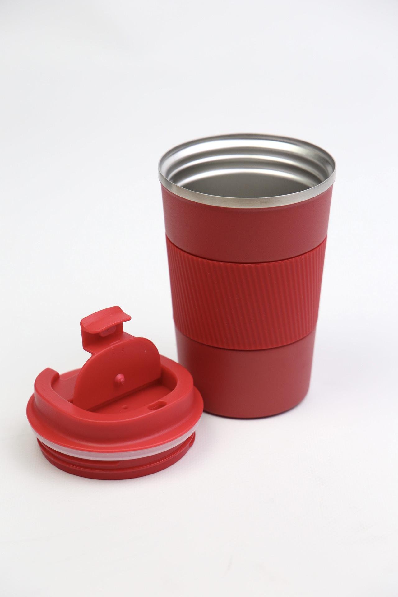 Термокружка вакуумная герметичная 380 мл Красный (00000010486) - фото 2 Термокружка вакуумная герметичная 380 мл Красный (00000010486) - фото 2