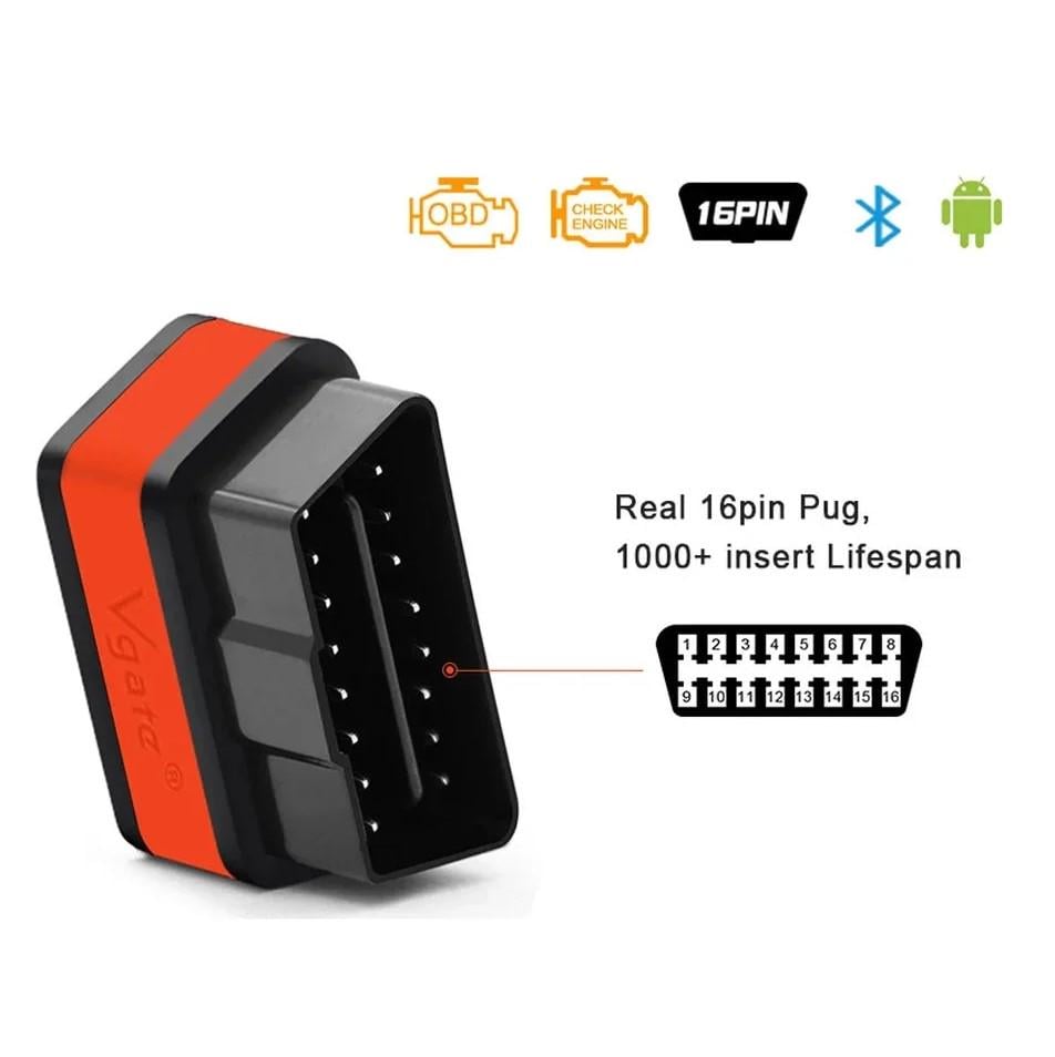 Автосканер діагностичний VGate iCar2 Bluetooth 3.0 (5632745) - фото 3 Автосканер діагностичний VGate iCar2 Bluetooth 3.0 (5632745) - фото 3