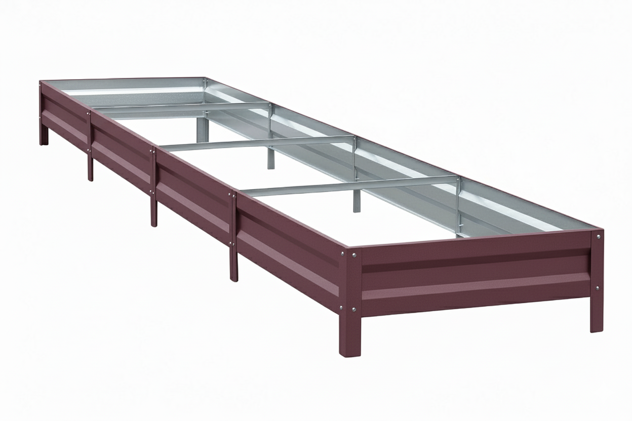 Грядка оцинкована SIMBUD 0,65 мм 4х0,8 м RAL3005 мат