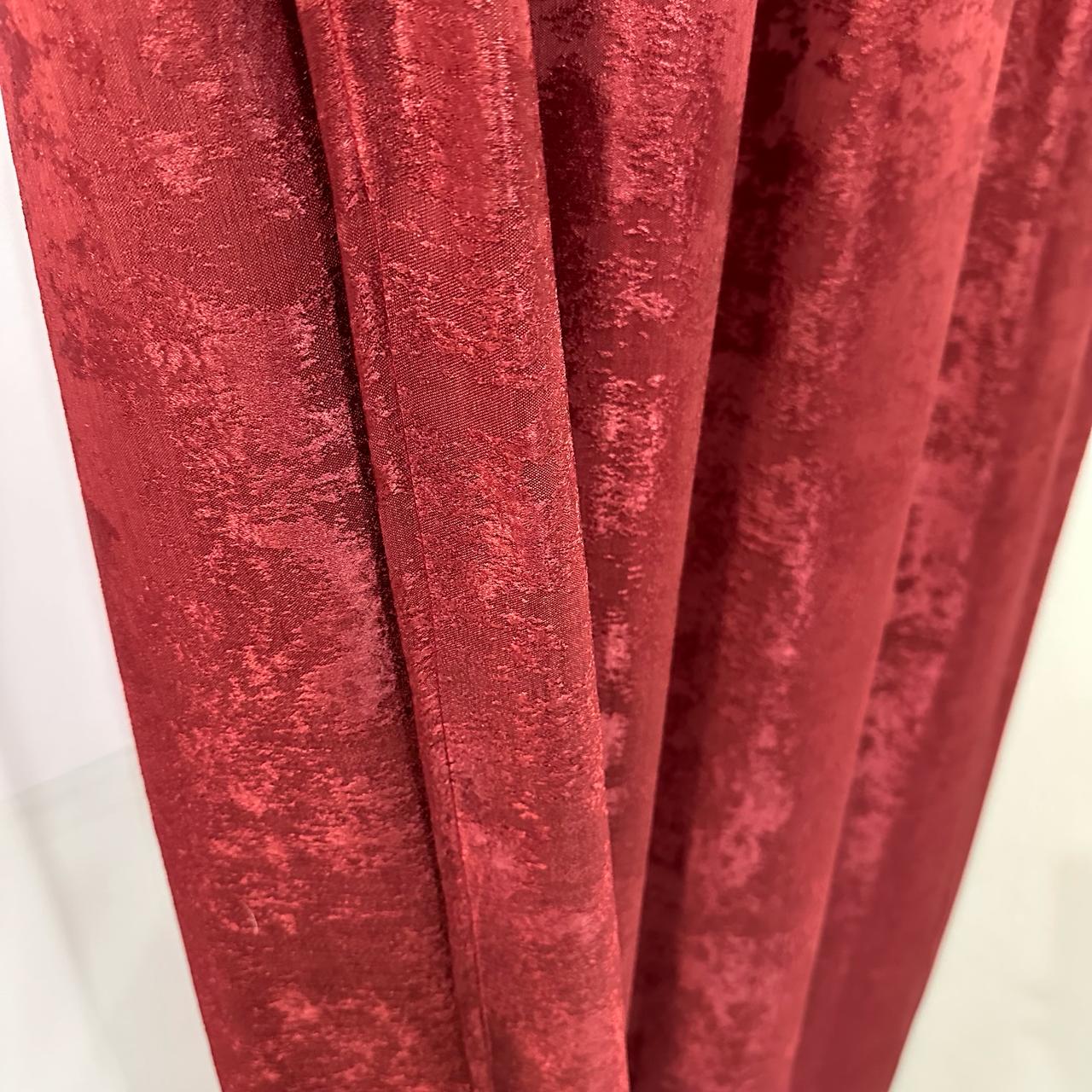 Шторы жаккардовые с мраморным узором среднее затемнение 1,5x2,7 м 2 шт. Бордовый (К1039-10) - фото 5