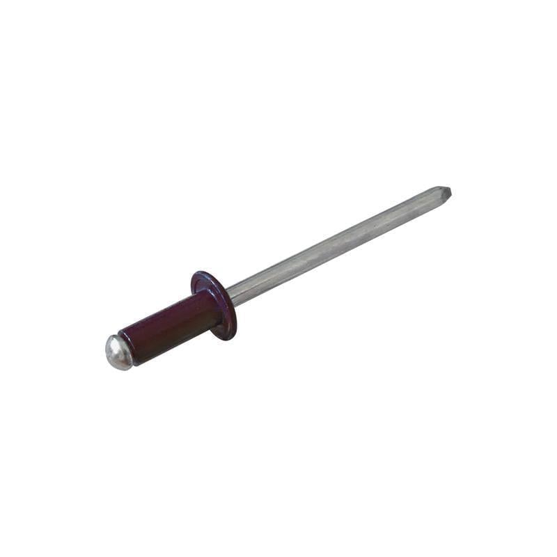 Заклепка Rivettop RF ISO15977 4х10 мм RAL3005 прижим 4-6 мм алюминий/сталь плоская головка 100 шт. (97RAL0000974010AJ0)