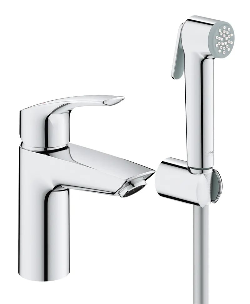 Змішувач для раковини Grohe New Eurosmart з гігієнічним душем (23124003)