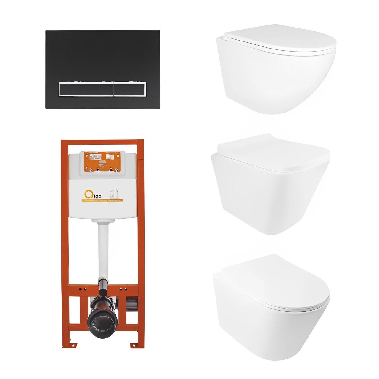 Комплект установки Qtap Tern/Robin/Swan Ultra Quiet/Nest Black mat (FRRS00051300)