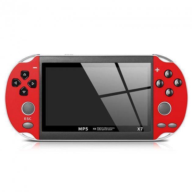 Игровая портативная консоль X7 4,3' со встроенными играми Красный