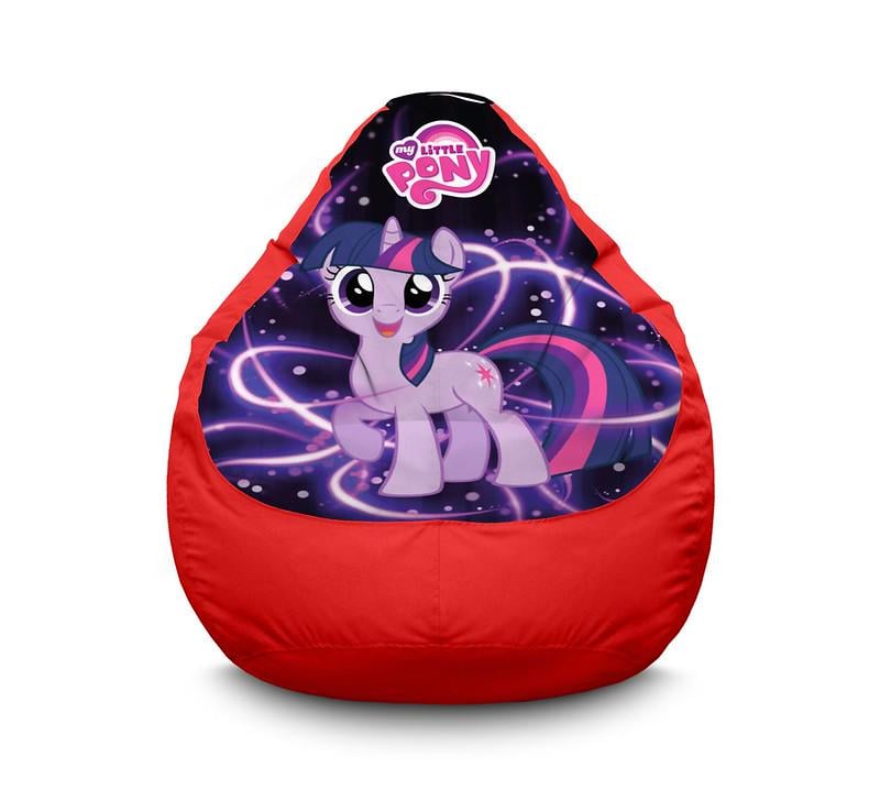 Кресло мешок My Little Pony Happy Twilight Sparkle Оксфорд XXXL 100х135 см Красный