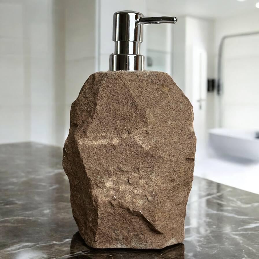 Дозатор для мыла из красного песчаника