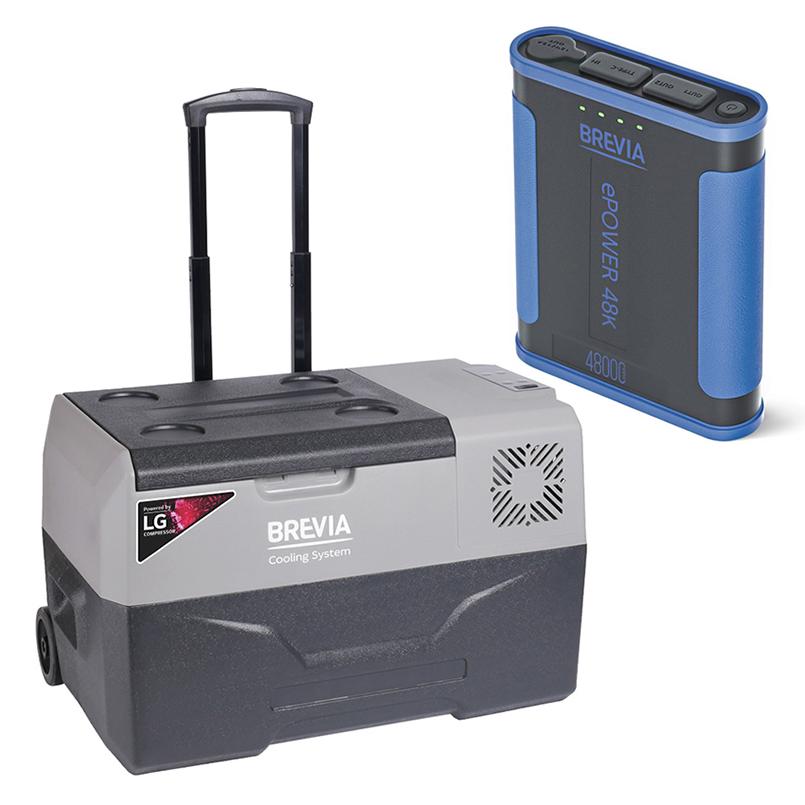 Автохолодильник Brevia 22725 компрессор LG с портативной зарядной станцией ePower 48 Ah 30 л (fp_12)