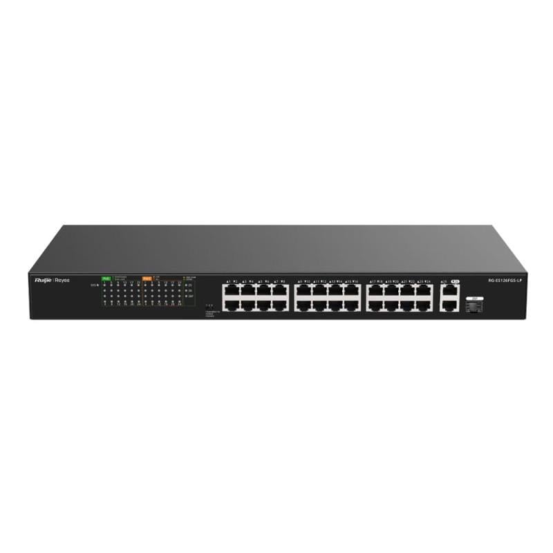 Коммутатор неуправляемый Ruijie Reyee RG-ES126FGS-LP PoE 26 портов