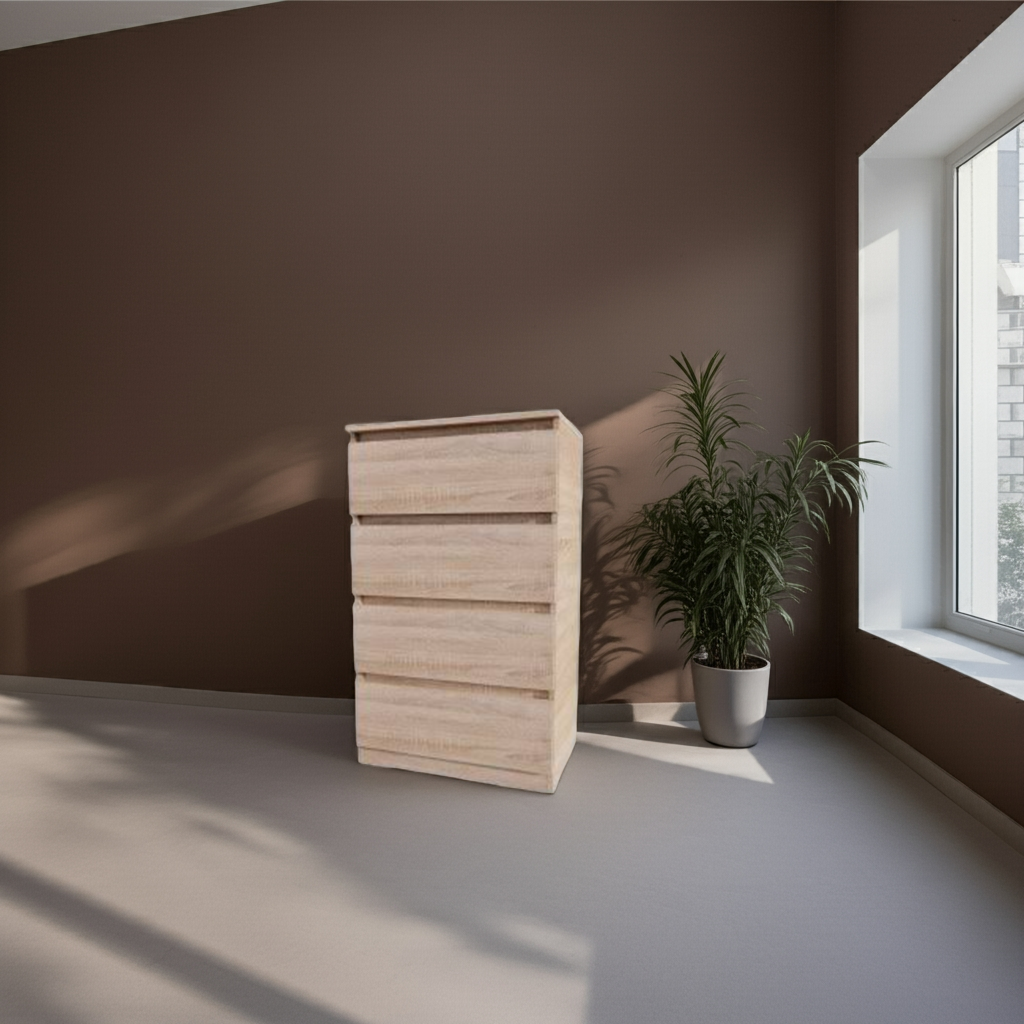 Комод MEBEX на 4 шухляди 60х40х100 см Дуб Сонома (VM4B600DS)