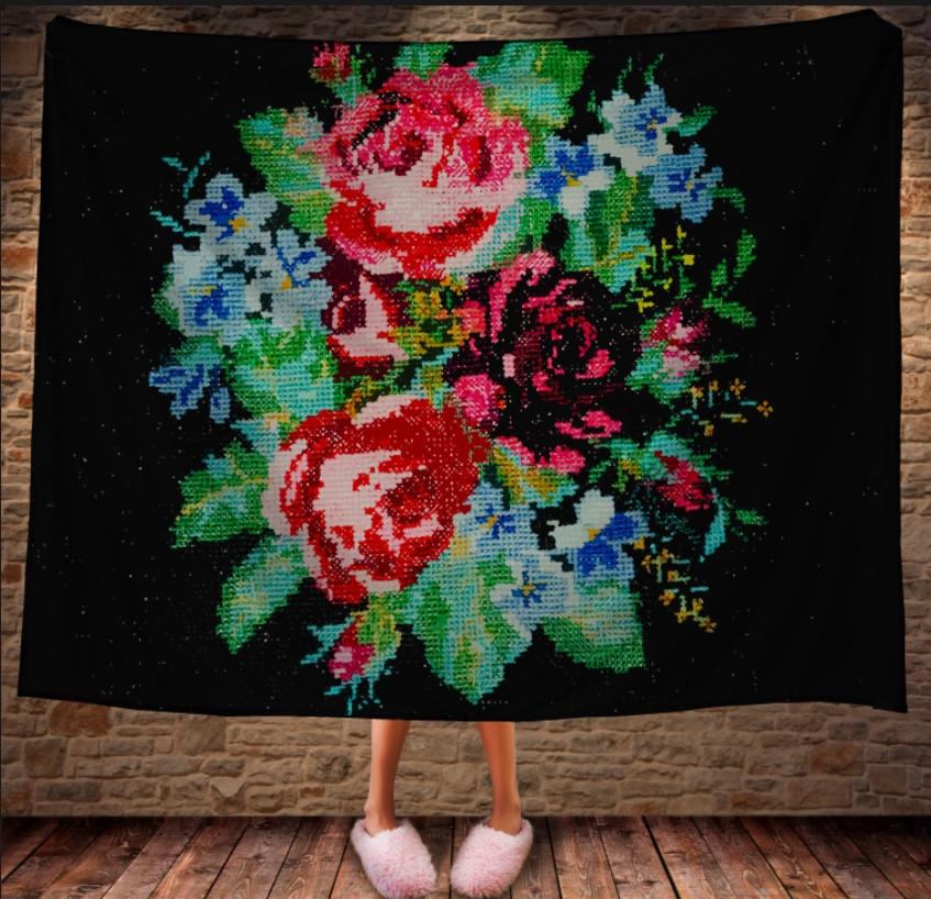 Плед с 3D принтом Бабушкины цветы 150х200 см (epi_0167) Плед с 3D принтом Бабушкины цветы 150х200 см (epi_0167)