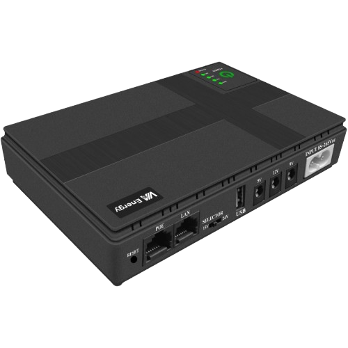Источник бесперебойного питания VIA Energy Mini UPS 24V 0.6А с аккумулятором 10400 mAh USB/DC/PoE выходами и защитой от перегрузки (30359602)