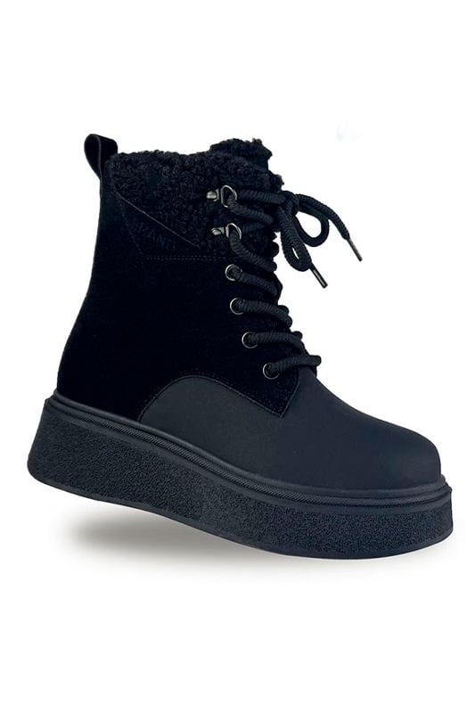 Черевики зимові високі для дівчинки на шнурівці Носи Своє р. 33 Чорний (16046) Черевики зимові високі для дівчинки на шнурівці Носи Своє р. 33 Чорний (16046)