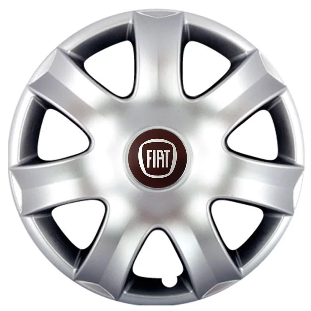 Колпаки SJS 326 с логотипом Fiat R15 4 шт. Серебристый