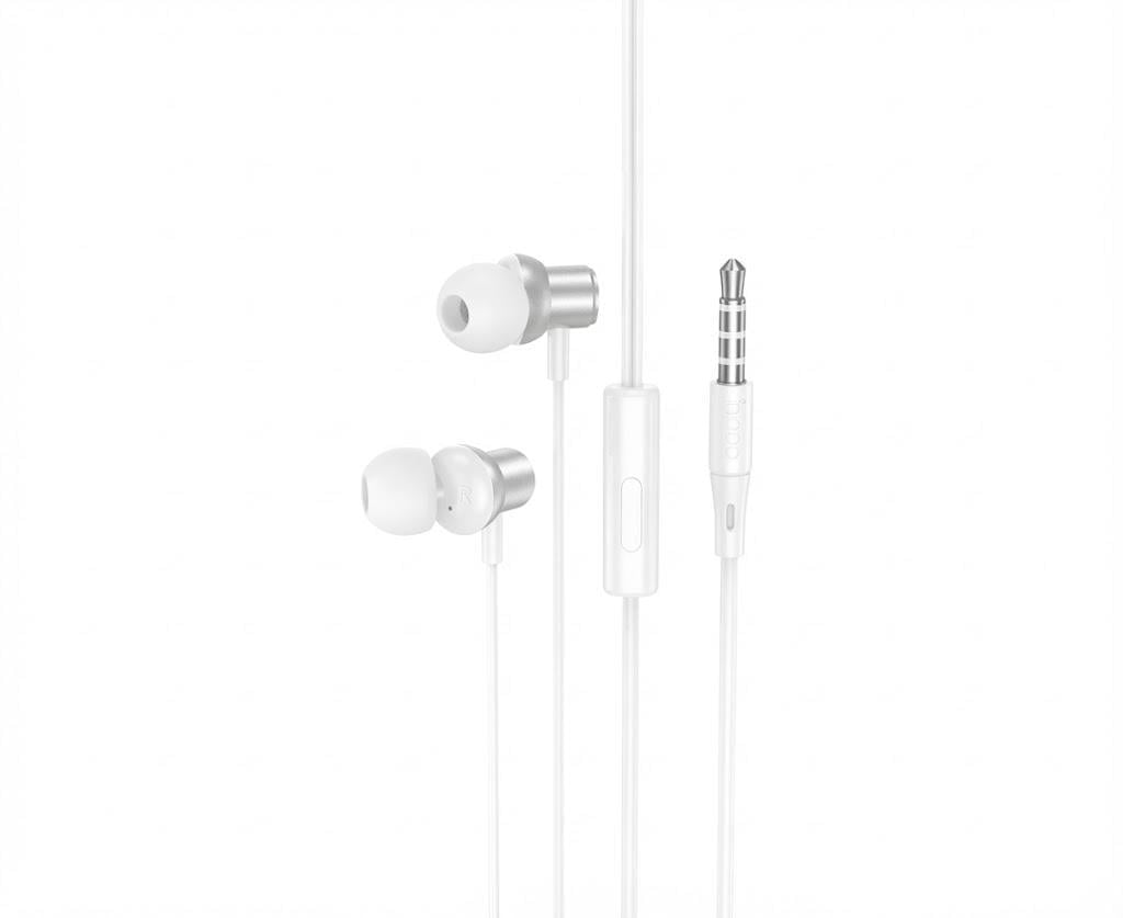 Наушники Hoco M110 Encourage вакуумные 3,5 мм 14 мм драйвер 16 Ом с микрофоном Серый (32157368)