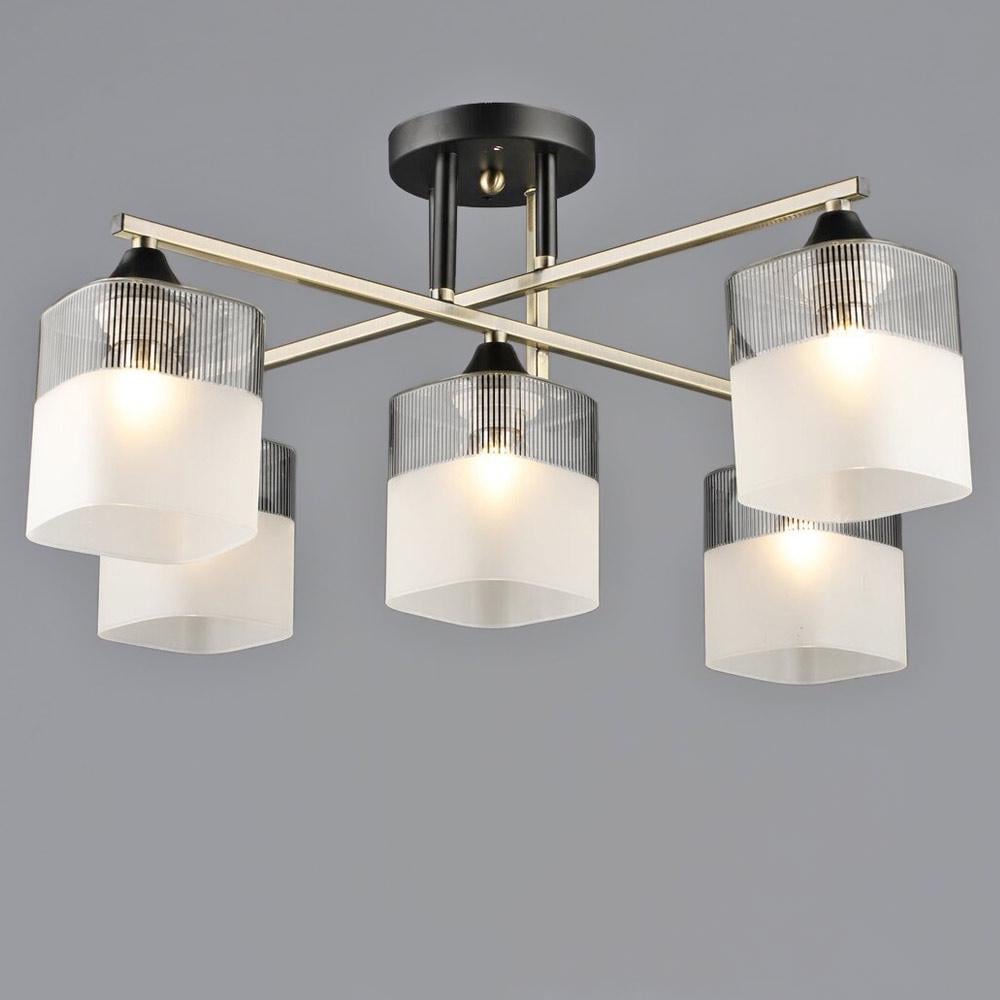 Люстра потолочная Light House SRS-20396/5 AB+BK Черный/Бронзовый