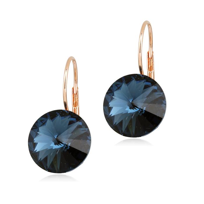 Серьги с кристаллами Сваровски Italina 085947c Синий