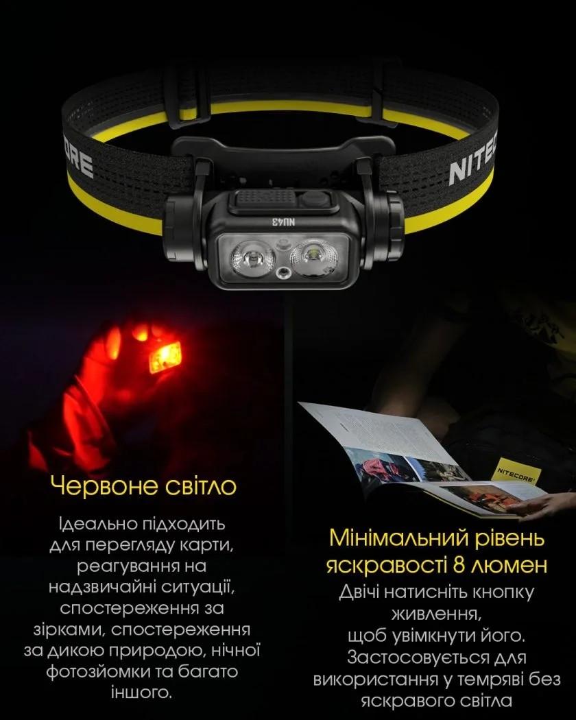 Налобный фонарь Nitecore NU43 1400 LUM (13698864) - фото 8