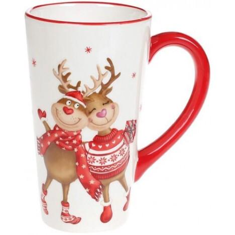Чашка BonaDi DM707 Новогодние олени 580 мл