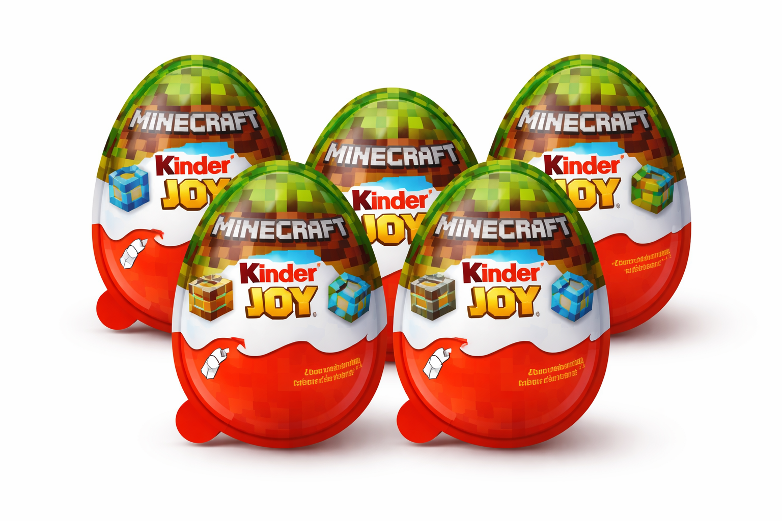 Набір шоколадних яєць Kinder Joy Minecraft Майнкрафт 20 г 5 шт.