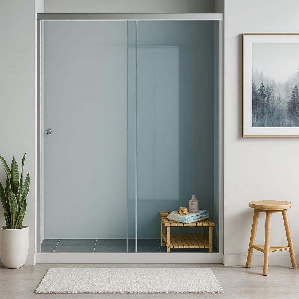 Душевые двери KO&PO 7053 F раздвижное стекло матовое сатин 180х170 см (C10666)