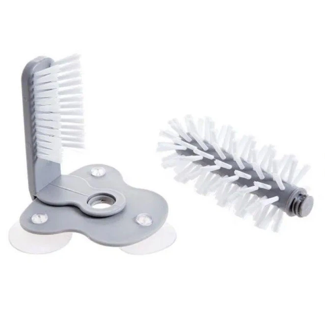 Щетка для мытья стаканов и бутылок Multi-Function Suction Cup Brush Grey