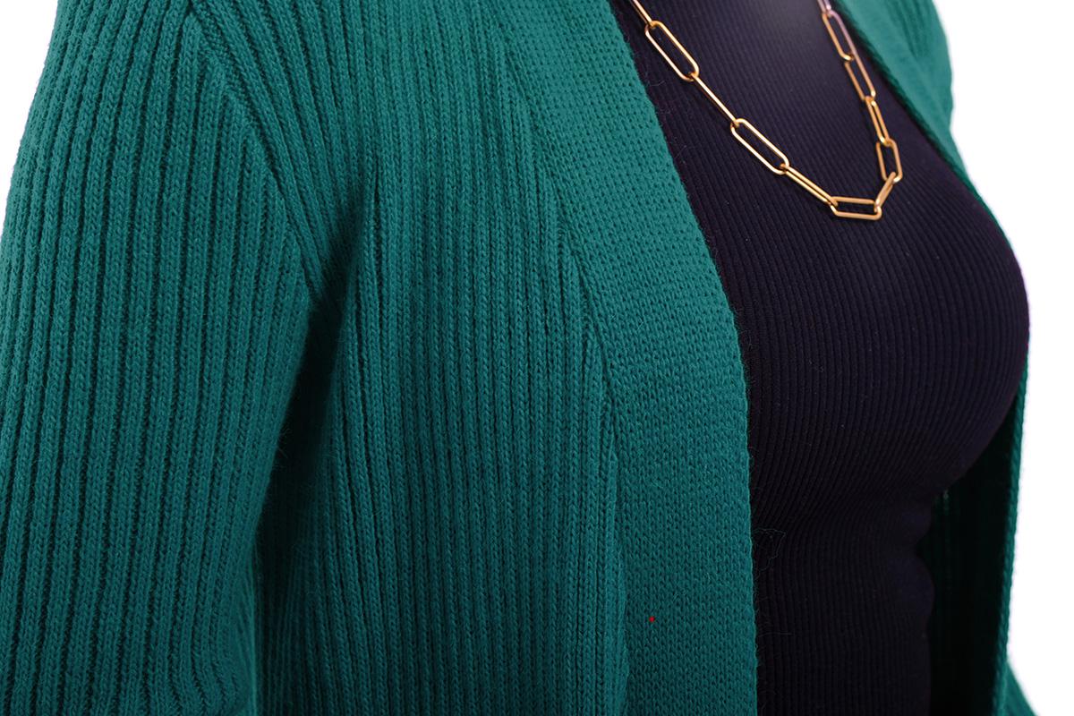 Кардиган SVTR свободный миди р. 48-52 Темно-зеленый (407) - фото 3