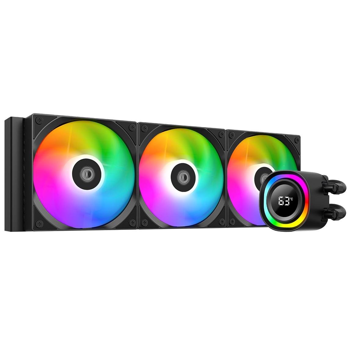 Система водяного охолодження ID-Cooling FX360 TD із цифровим дисплеєм Black (30492278)