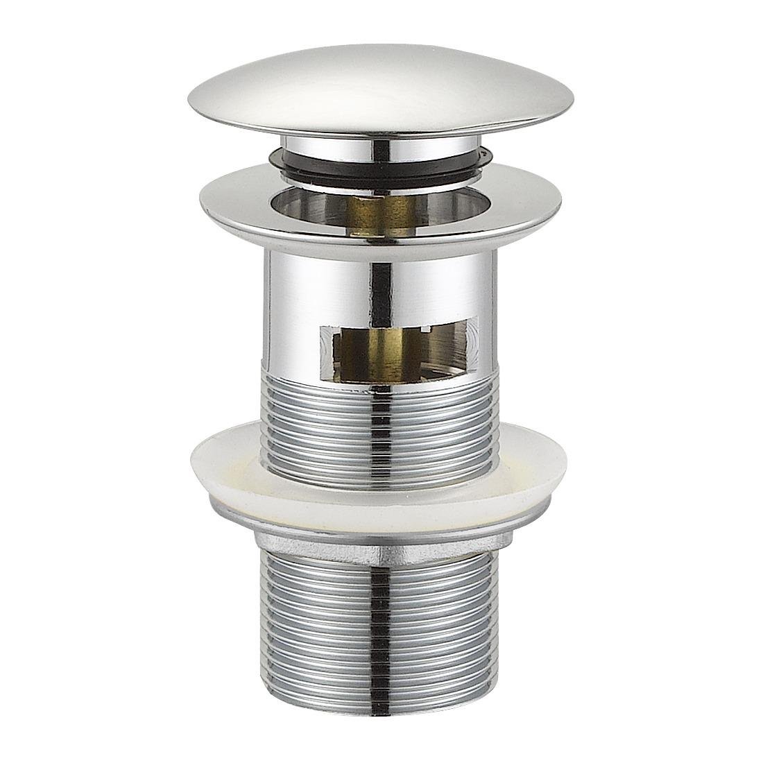 Донний клапан натискний для раковини VOLLE 9000.104401 із переливом Хром (115605)