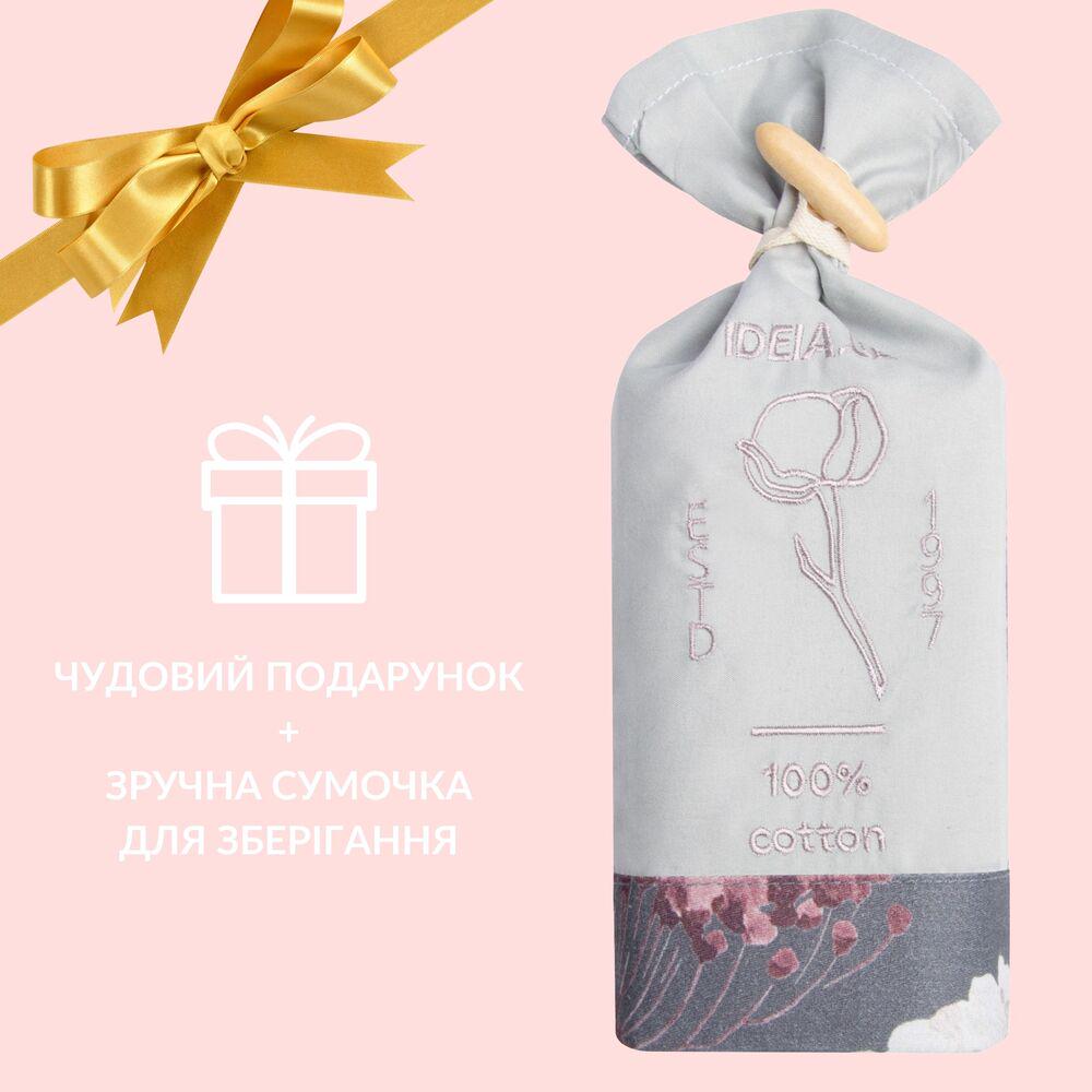 Підковдра IDEIA Квіти сатин бавовна натуральна 145х215 см Графітовий (24654) - фото 4 Підковдра IDEIA Квіти сатин бавовна натуральна 145х215 см Графітовий (24654) - фото 4