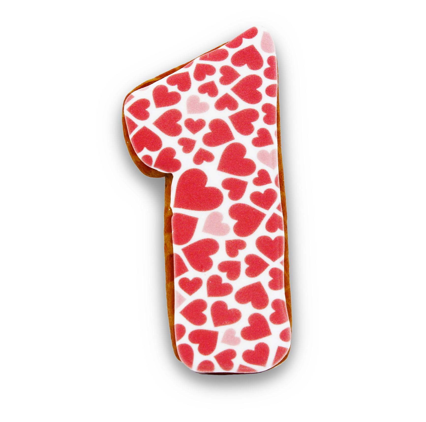 Пряник цифра Крафт печиво 1 топер на торт 10 см 30 г