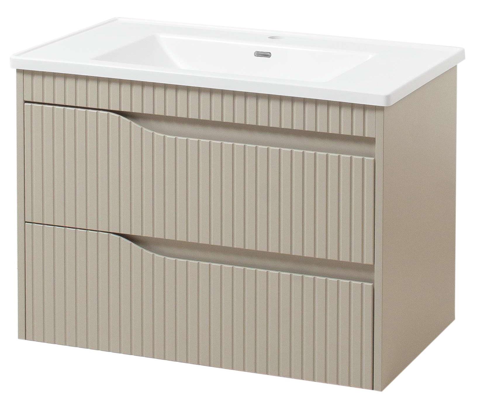 Тумба ЮВВІС Florence ТП-2 Д з умивальником Канте 60 см Мокко матовий (UVV158)