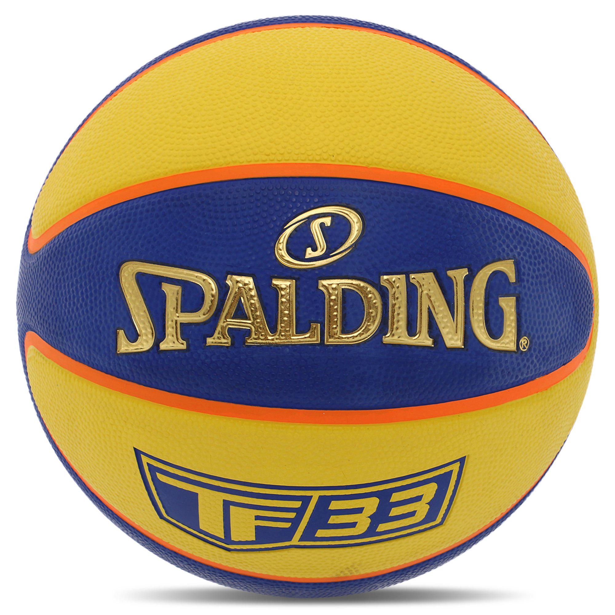 Баскетбольний м'яч гумовий SPALDING TF-33 84352Y №6 Синій/Жовтий Баскетбольний м'яч гумовий SPALDING TF-33 84352Y №6 Синій/Жовтий