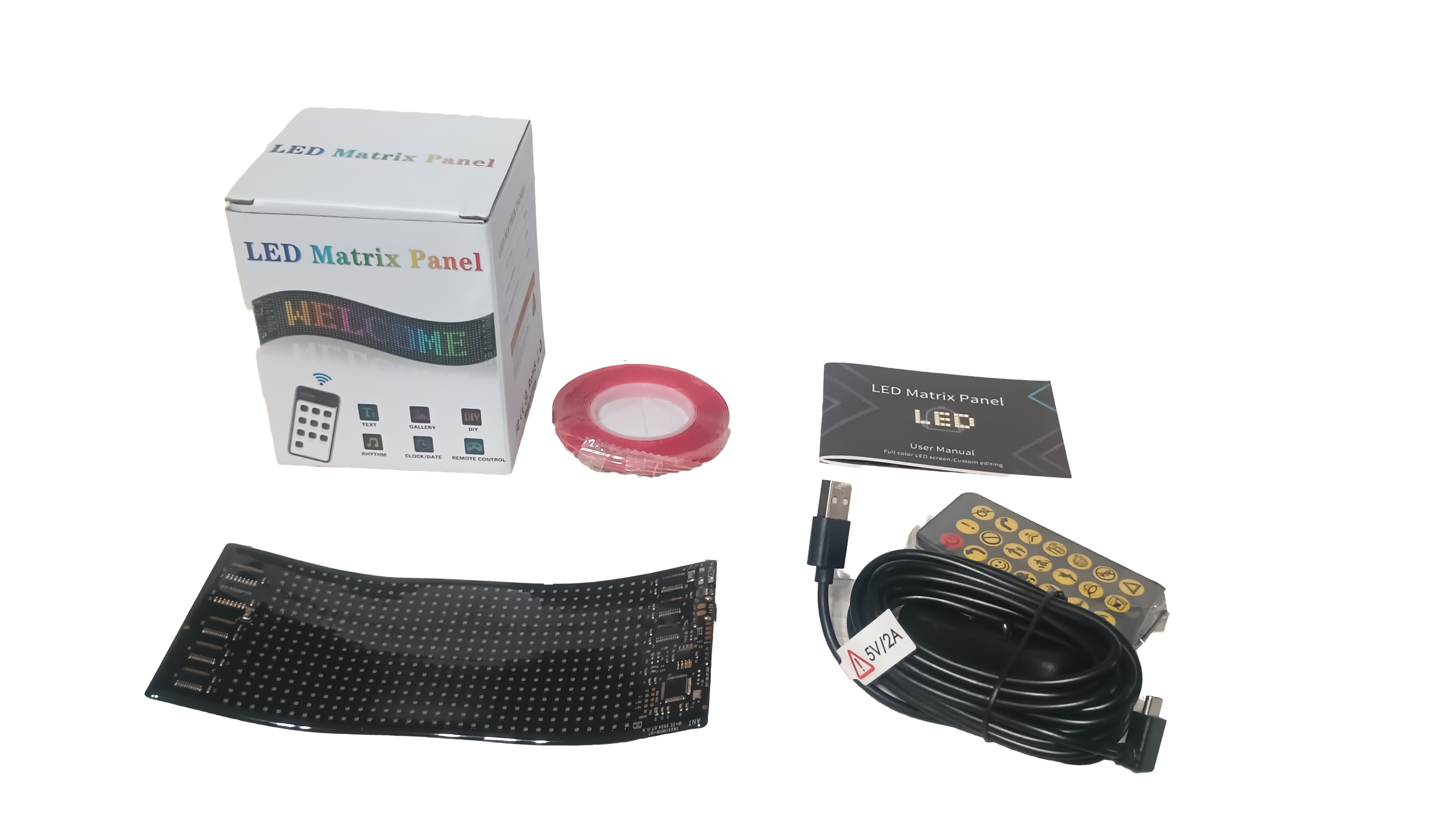 Гибкая LED-панель с анимацией Глаза с пультом АРР Matrix Panel 70x173 мм (1088655483)