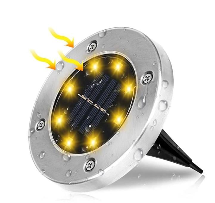 Светильник на солнечной батарее Solar Disk Light 8 LED 600 мАч (3309506)