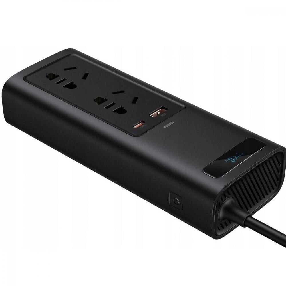 Інвертор автомобільний BASEUS In-car Inverter 150W 220V CN/EU Black (CRNBQ-A01) - фото 4 Інвертор автомобільний BASEUS In-car Inverter 150W 220V CN/EU Black (CRNBQ-A01) - фото 4