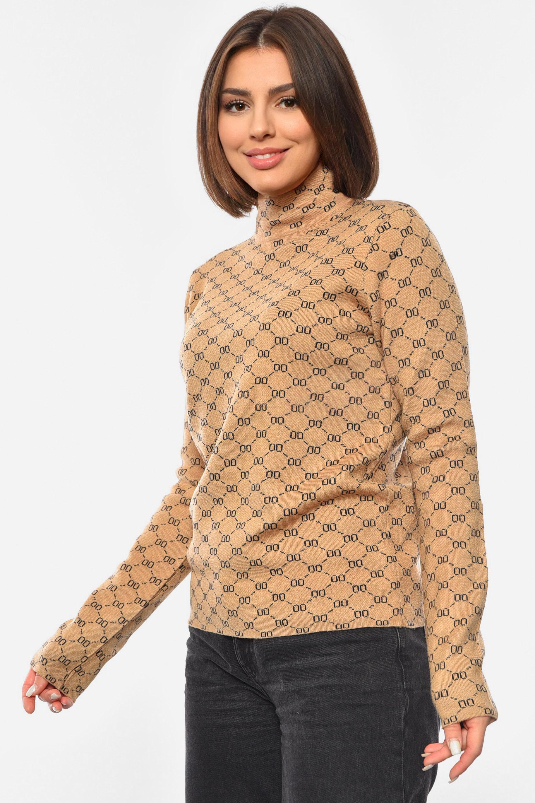 Свитер женский S-M Коричневый (192403) - фото 2 Свитер женский S-M Коричневый (192403) - фото 2