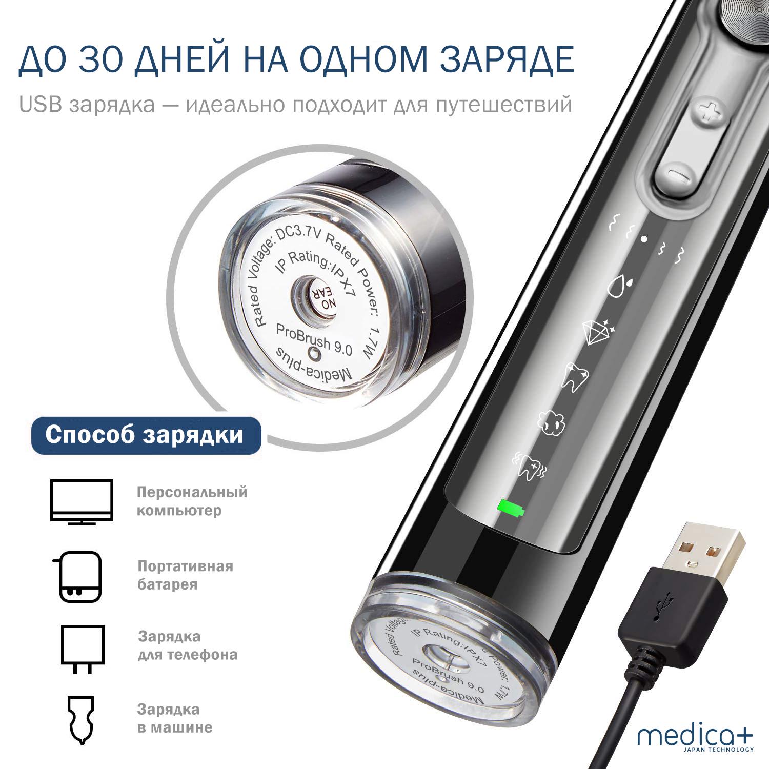 Ультрозвукова зубна щітка Medica+ Probrush 9.0 Ultasonic Black (4657823) - фото 6 Ультрозвукова зубна щітка Medica+ Probrush 9.0 Ultasonic Black (4657823) - фото 6