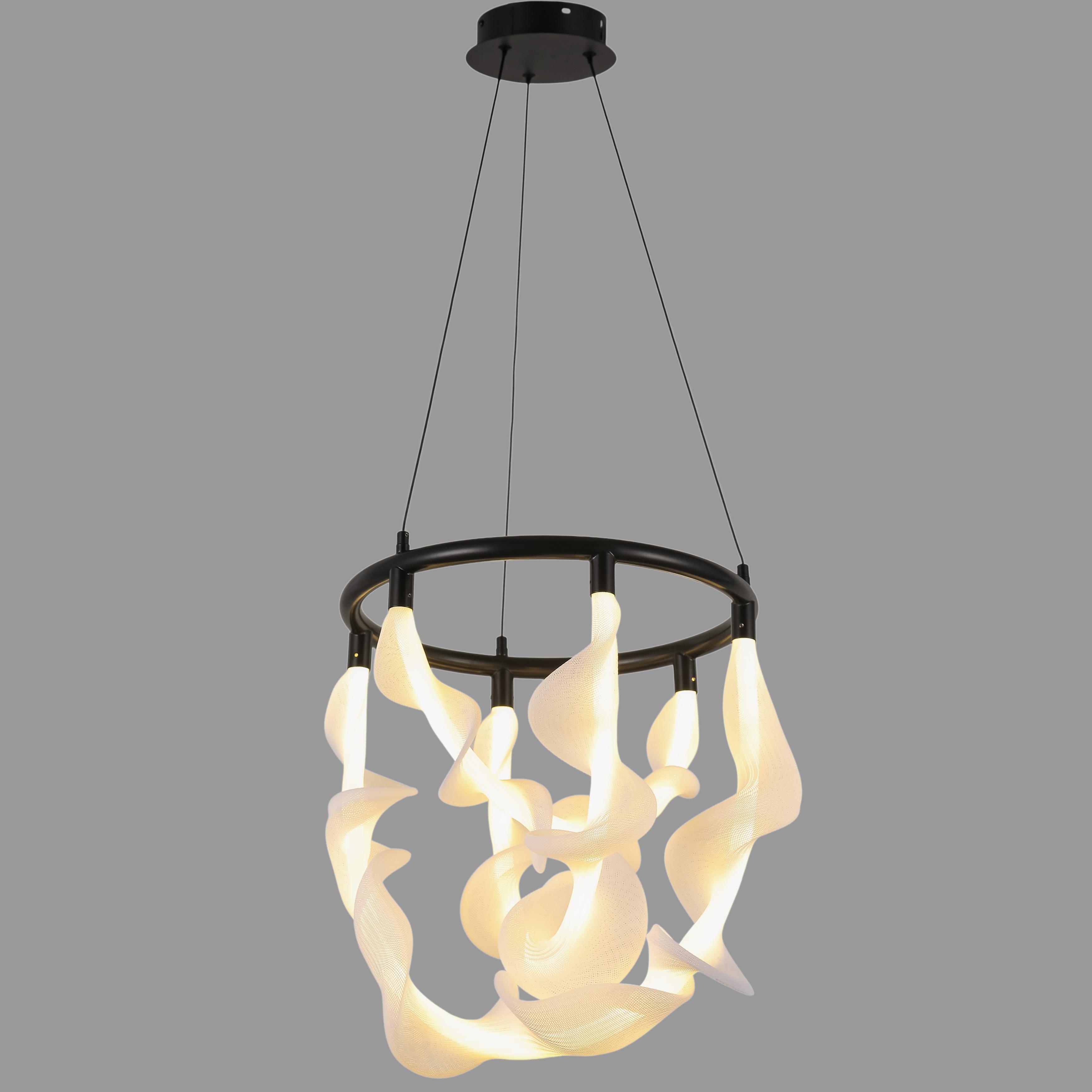 Люстра подвесная из гибкого каната в стиле арт-деко Черный (81-3175 BK)