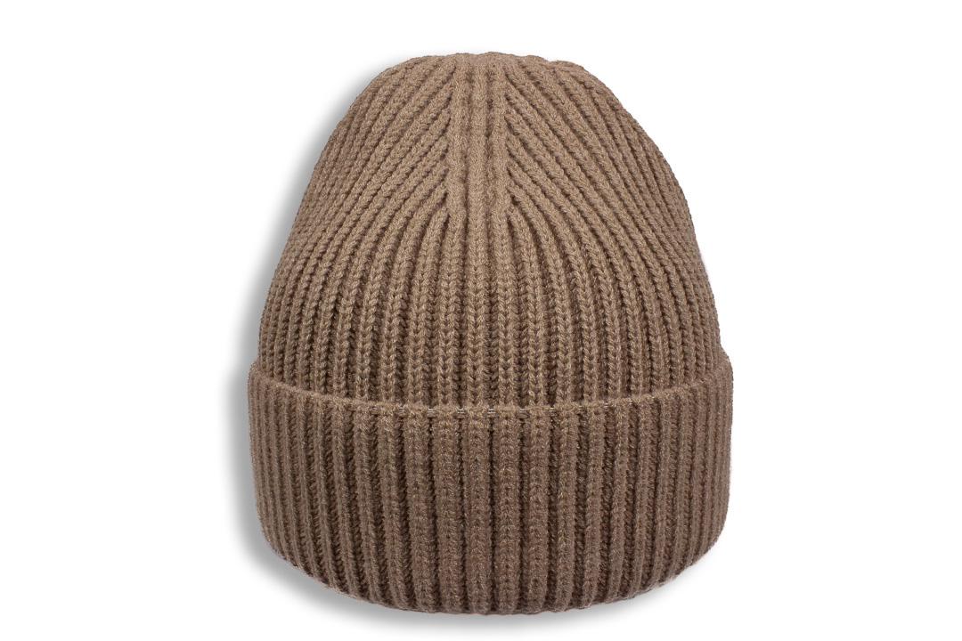 Шапка молодежная Apex Айрис с отворотом кашемировая без подкладки one size Капучино (282109) - фото 1