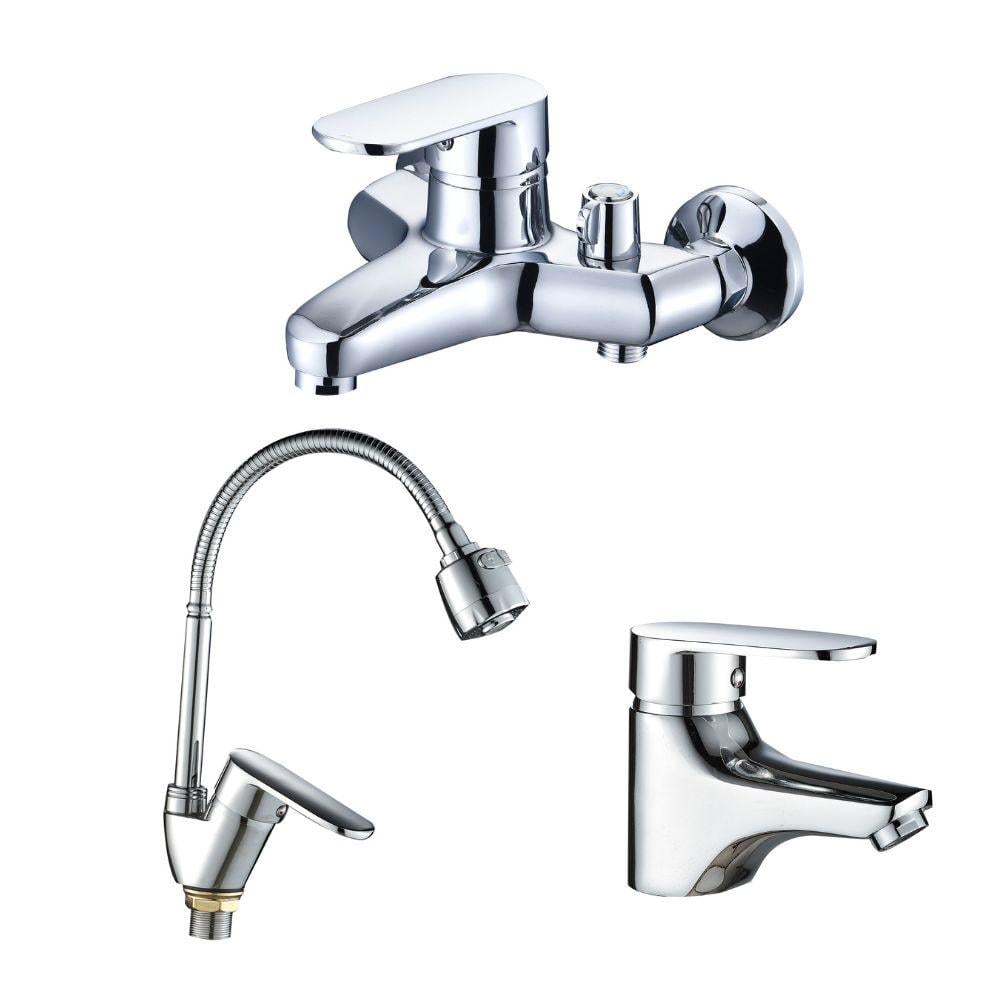 Набір змішувачів Lidz Tani 001F1+006+008F4 Хром