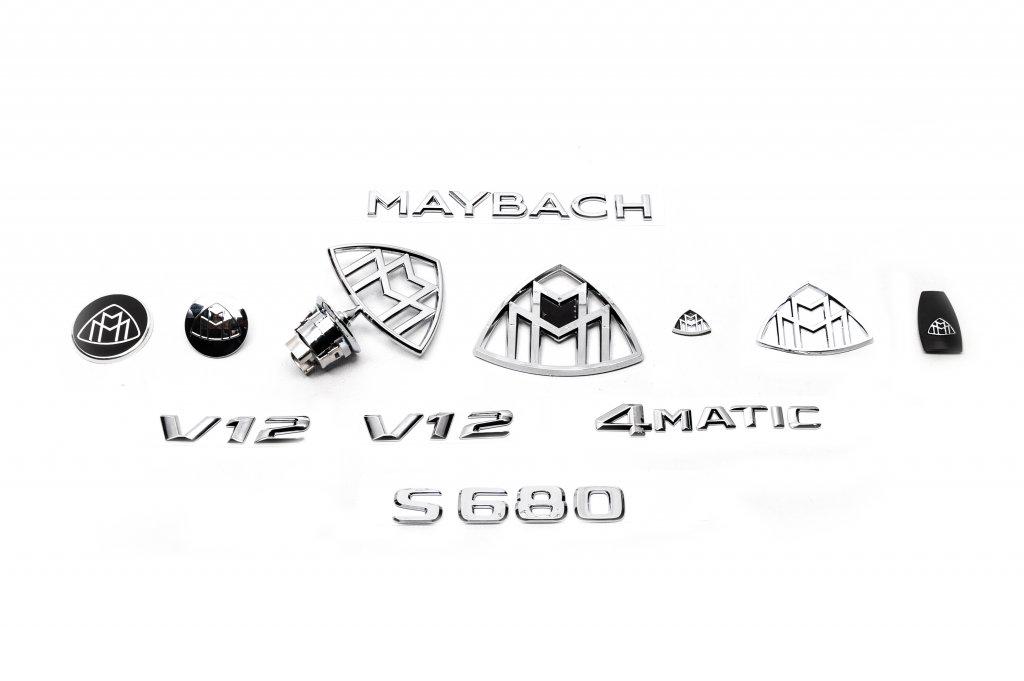 Комплект эмблем Maybach GBT для Mercedes abs-пластик Хром