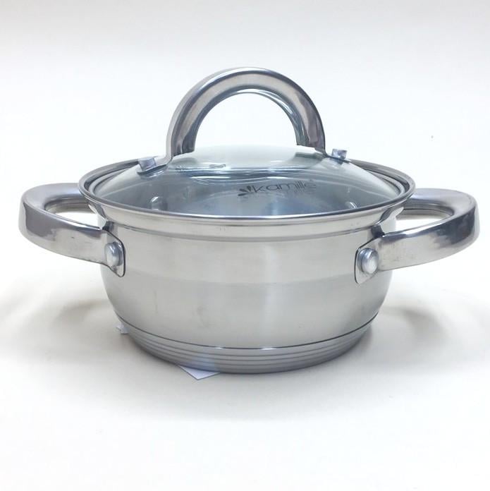 Каструля Kamille KM-5614S нержавіюча сталь 1 л Сірий (2180903609)