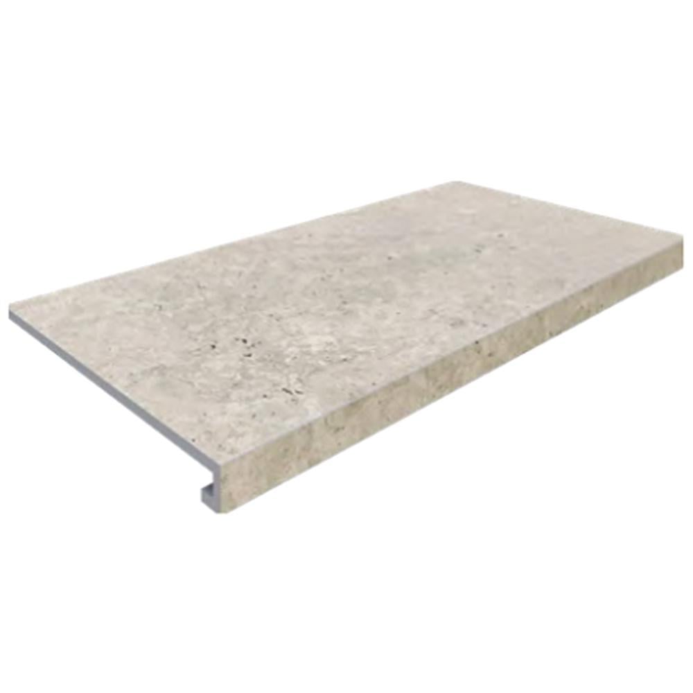 Ступенька из керамогранита Gptu 607 Cream Steptread Kapinos бежевая 8x598x318 мм (004659)