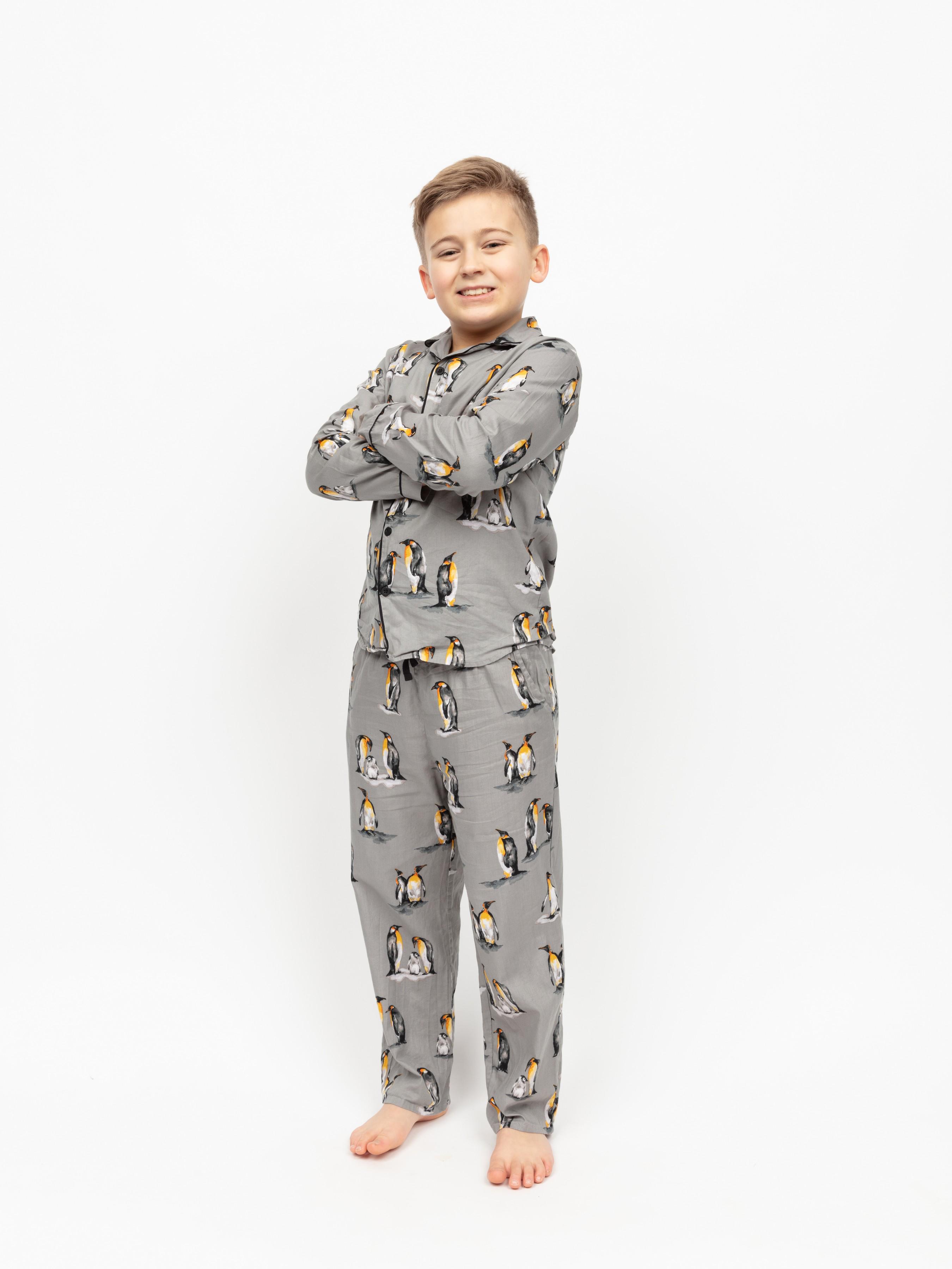 Піжама дитяча унісекс CYBERJAMMIES Parker 3014 6-7 років 122 см Сірий з принтом пінгвіна (5051877531574) - фото 2 Піжама дитяча унісекс CYBERJAMMIES Parker 3014 6-7 років 122 см Сірий з принтом пінгвіна (5051877531574) - фото 2