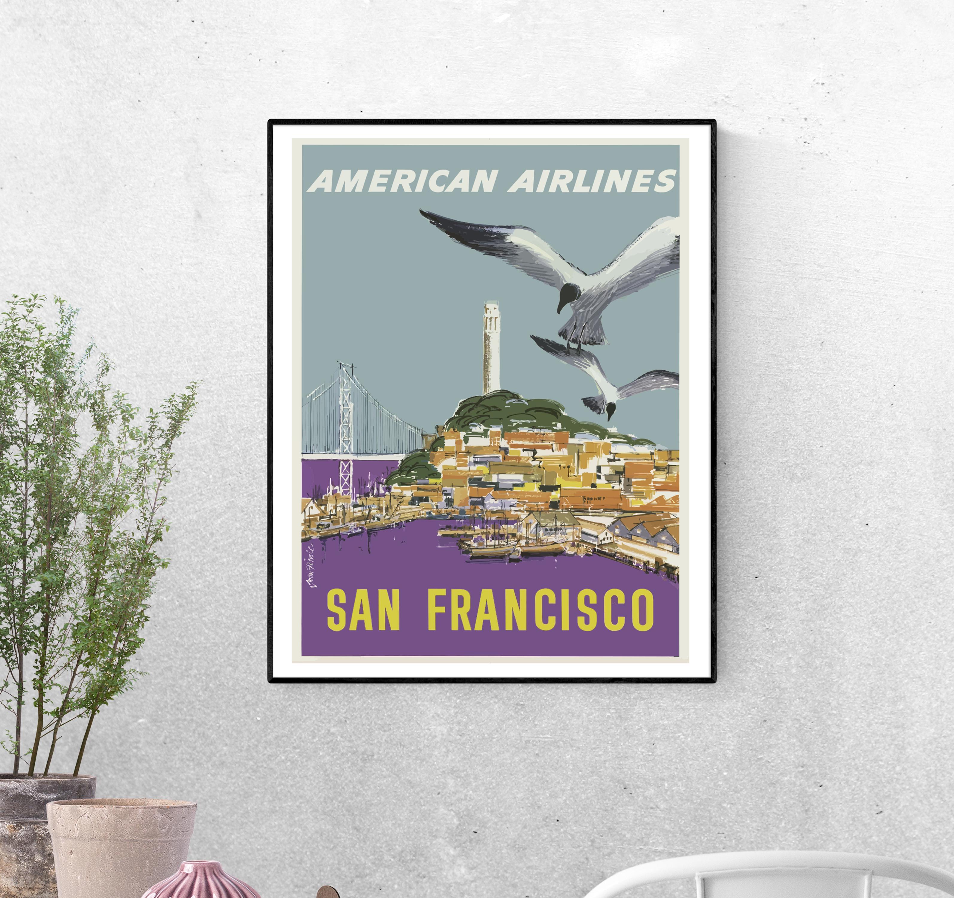 Тревел-постер Городской вид на Сан-Франциско формат А-5
