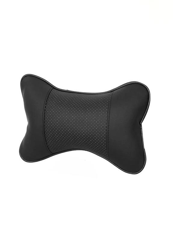 Подушка подголовник для сидений в автомобиль 1A против усталых мышц шеи 24х15х6 см Черный (2214А)